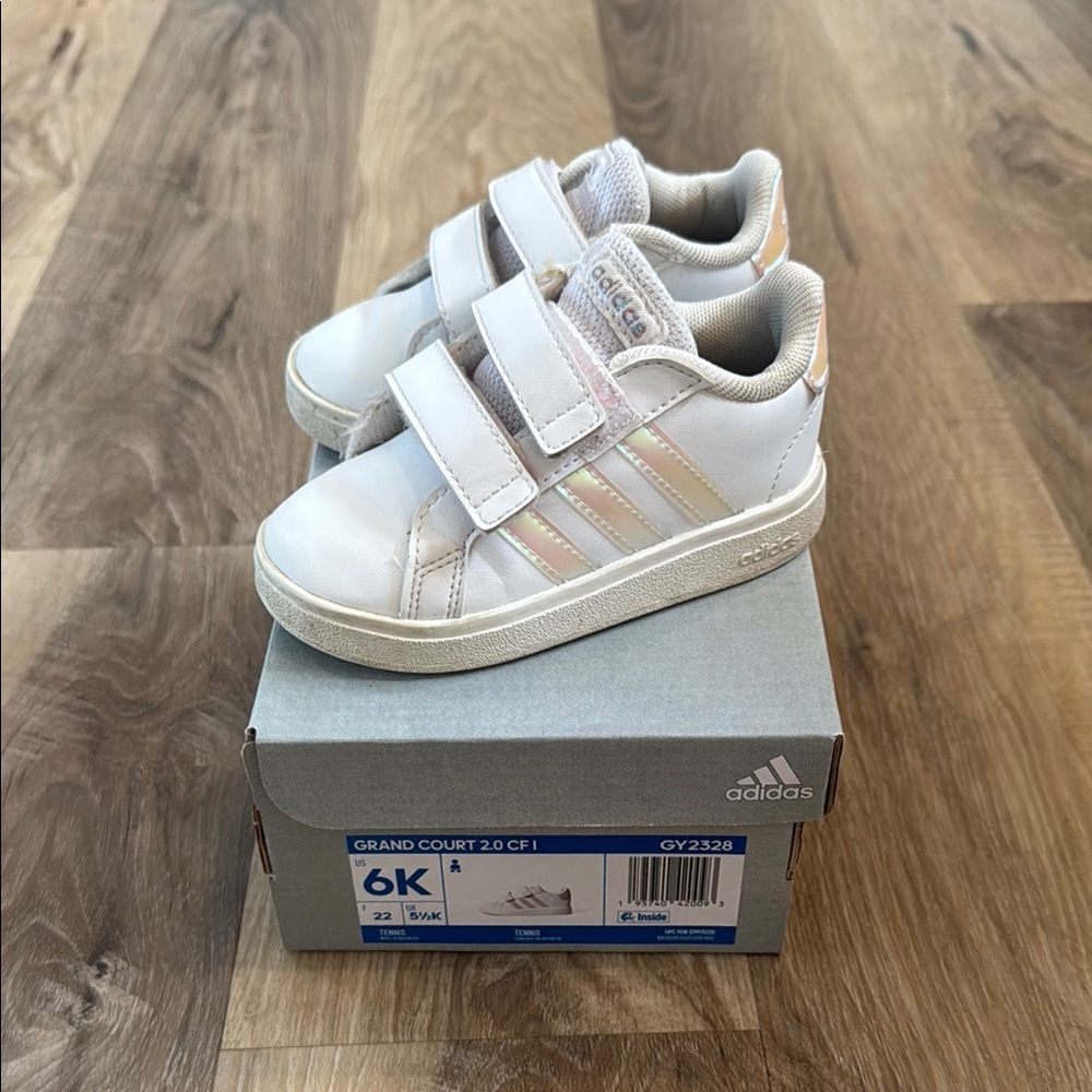 Adidas Kids Grand Court 2.0 White Sneakers